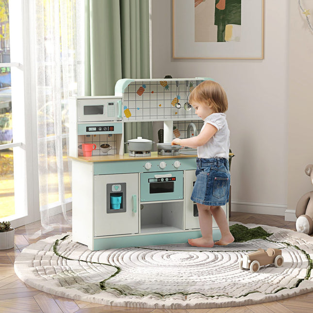 Kinderküchen-Spielset – Licht, Sound, Zubehör, weiß