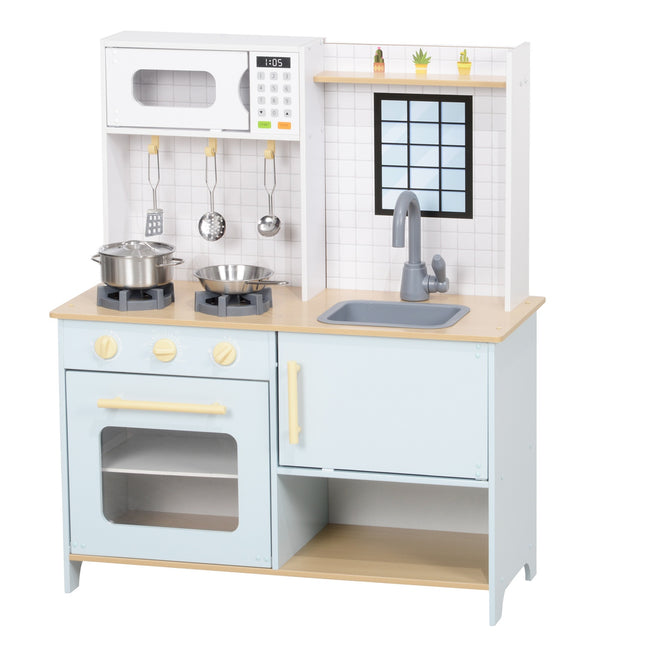 Kinderküchen-Spielset mit Zubehör, blau