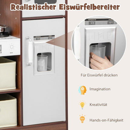 Kinderküche Spielset Moderne Spielzeugküche mit attraktiven Lichtern Kaffee