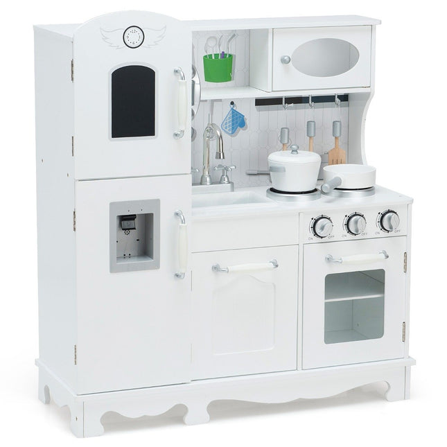 Kinderküche mit realistischem Licht &amp; Sound &amp; Zubehör 79 x 30 x 88,5 cm weiß