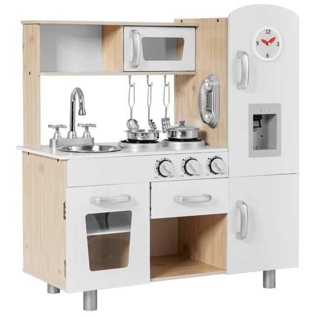 Kinderküche mit realistischem Licht &amp; Sound &amp; Kühlschrank 72,5 x 29 x 81,5 cm weiß