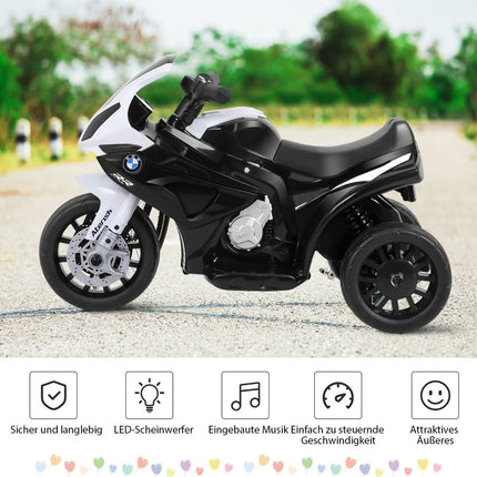 Children's motorcycle 6v children's vehicle 6v children's vehicle with music 66 x 37 x 44.5 cm black + white