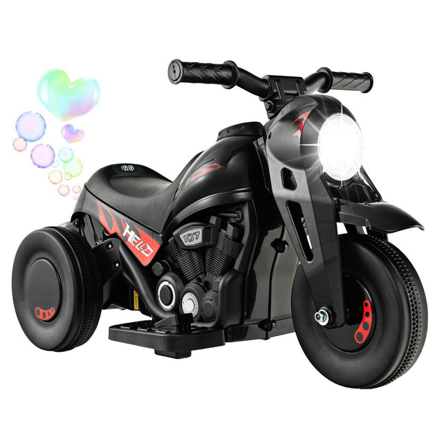 Kindermotorrad mit Seifenblasenmaschine &amp; Musik &amp; LED-Scheinwerfer Kindermotorrad schwarz
