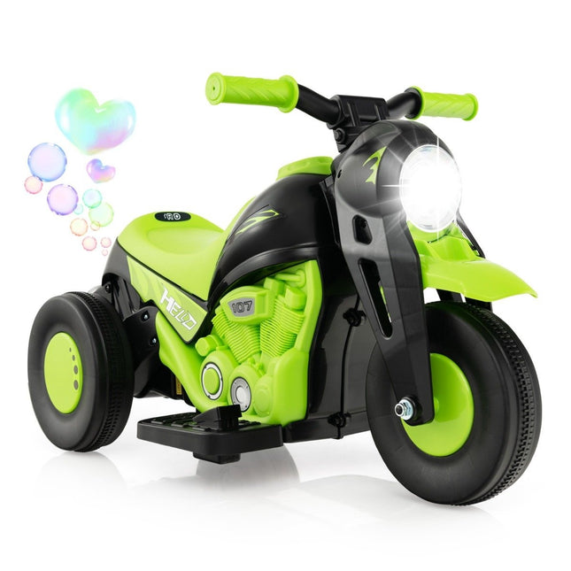 Kindermotorrad mit Seifenblasenmaschine &amp; Musik &amp; LED-Scheinwerfer Kindermotorrad Grün
