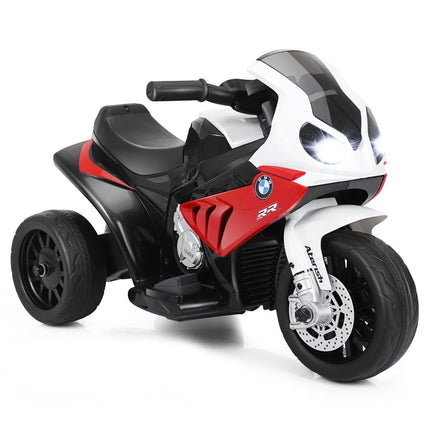 Kindermotorfiets met zijwieltjes 6 V elektrische motorfiets met muziek 66 x 37 x 44,5 cm rood