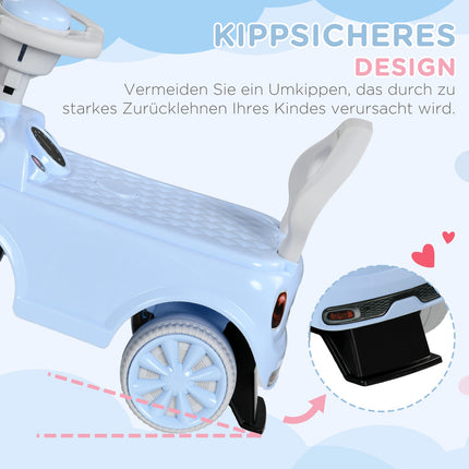 Hellblaues Kinderauto mit Kippschutz, 53x52x35 cm