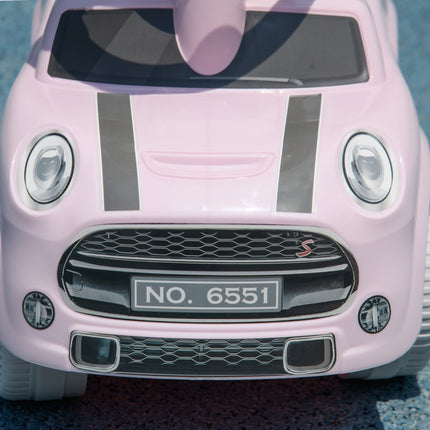 Rosa Kinderauto mit Kippschutz, 53x52x35 cm