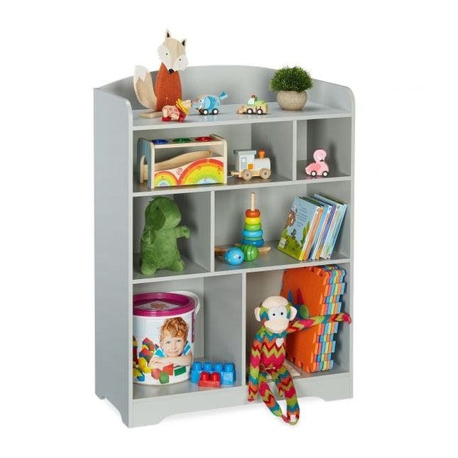 Children's room shelf in grey