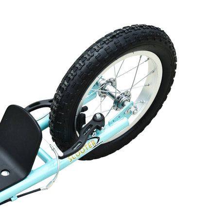 Kinderroller ab 5 Jahre, Tretroller, Cityroller für Kinder, Aluminium, 120 x 58 x 85-95 cm, Hellblau