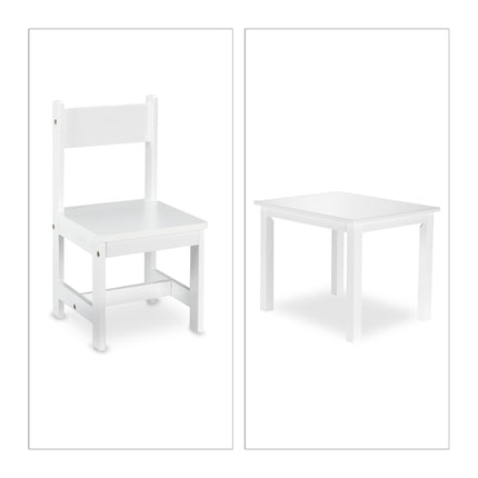 Ensemble de sièges pour enfants blanc avec 2 chaises