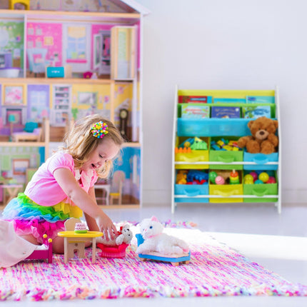 Children's shelf with 6 drawers &amp; 2 hanging compartments