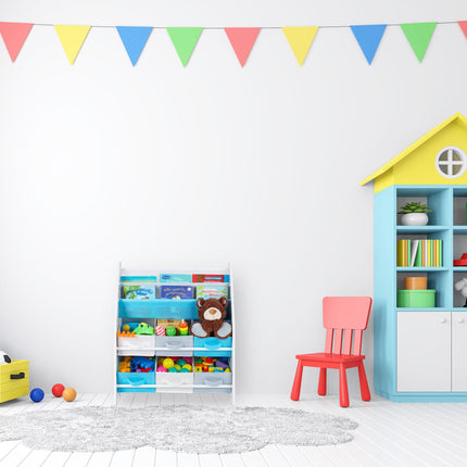 Children's shelf with 6 drawers &amp; 2 hanging compartments