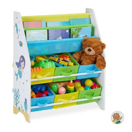 Children's shelf with 6 drawers &amp; 2 hanging compartments