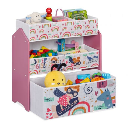 Children's shelf with 6 storage drawers