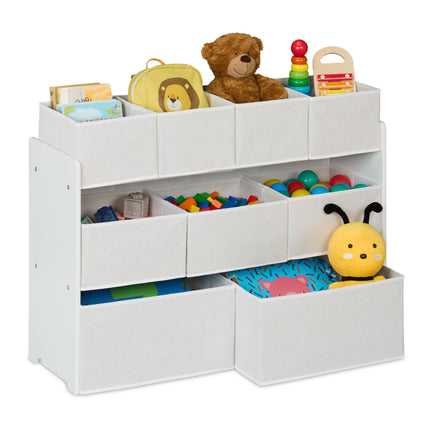 Children's shelf with 9 boxes