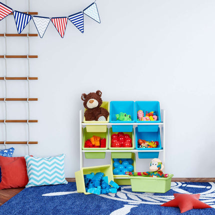 Étagère pour enfants avec 9 tiroirs et motif