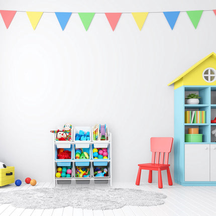 Étagère pour enfants avec 9 tiroirs et motif