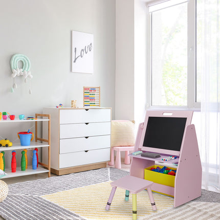 Étagère pour enfants avec tableau noir