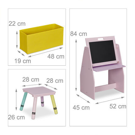 Étagère pour enfants avec tableau noir