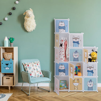 Children's shelf with clothes rails