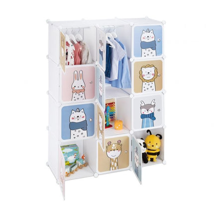 Children's shelf with clothes rails