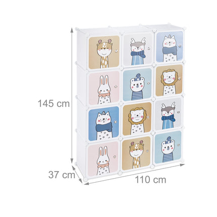 Children's shelf with clothes rails