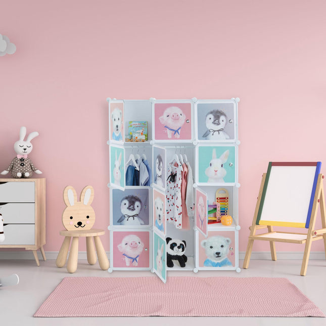 Kinderregal mit Kleiderstangen