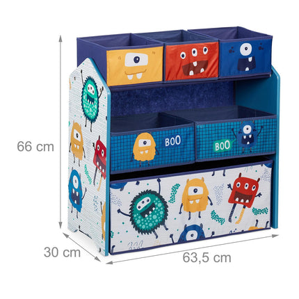 Étagère pour enfants avec tiroirs Monster