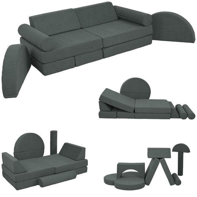 Modulares Schaumstoff-Spielsofa für Kleinkinder – 14-teiliges Set