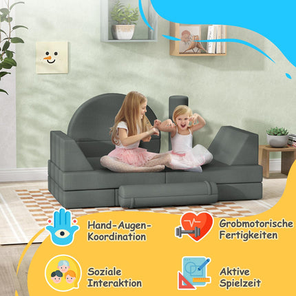 Modular Toddler Foam Play Sofa - 14 Piece Set