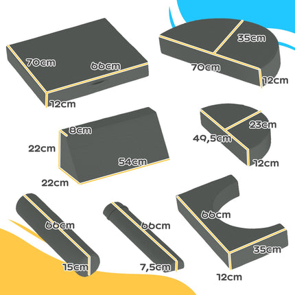 Modular Toddler Foam Play Sofa - 14 Piece Set