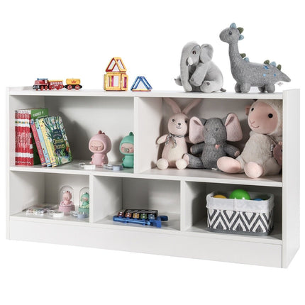 Children's toy cabinet made of wood, children's shelf, bookshelf, 111 x 30 x 61.5 cm, white