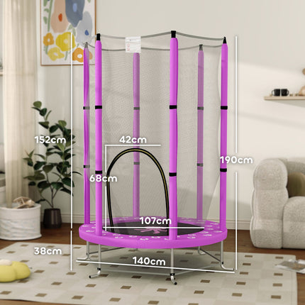 Kindertrampolin mit Sicherheitsnetz, Ø140 cm