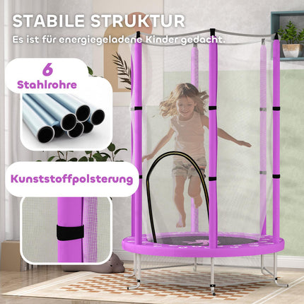 Kindertrampolin mit Sicherheitsnetz, Ø140 cm