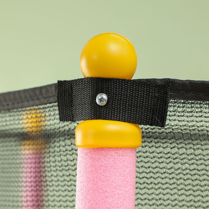 Kindertrampolin mit Sicherheitsnetz, Rosa, Ø140 cm