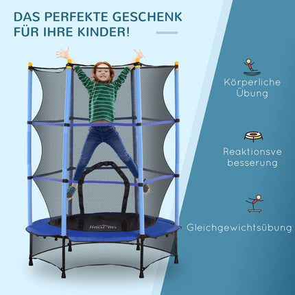Gartentrampolin für Kinder mit Sicherheitsnetz Ø140 cm