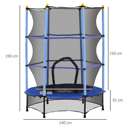 Gartentrampolin für Kinder mit Sicherheitsnetz Ø140 cm