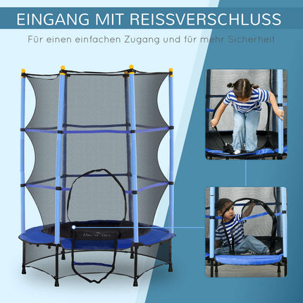 Gartentrampolin für Kinder mit Sicherheitsnetz Ø140 cm
