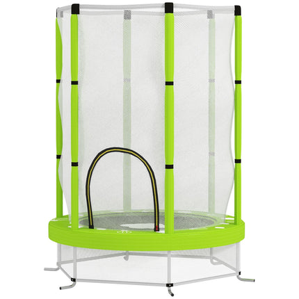 Kindertrampolin 140cm mit Sicherheitsnetz, grün