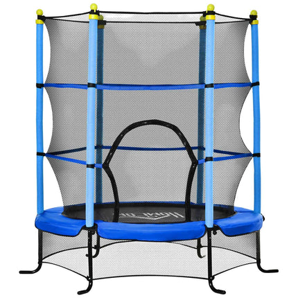 Kindertrampolin 163 cm mit Sicherheitsnetz - Stahlblau