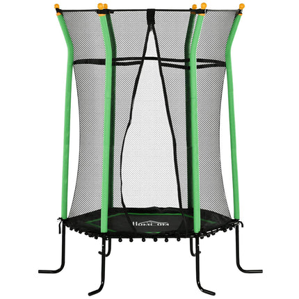 Children's trampoline with safety net, Ø163.5 cm, green