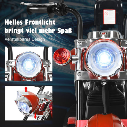 Chopper-Style Motorcycle Electric Motorcycle Children's Motorcycle Motorcycle 91 x 48 x 64 cm Red + Black