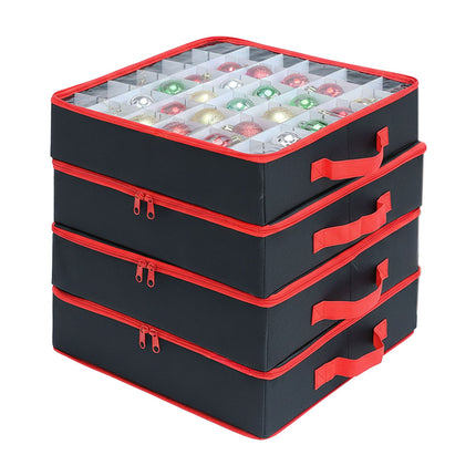 Christbaumkugel-Aufbewahrungsboxen, 4er-Pack, 64er-Kapazität