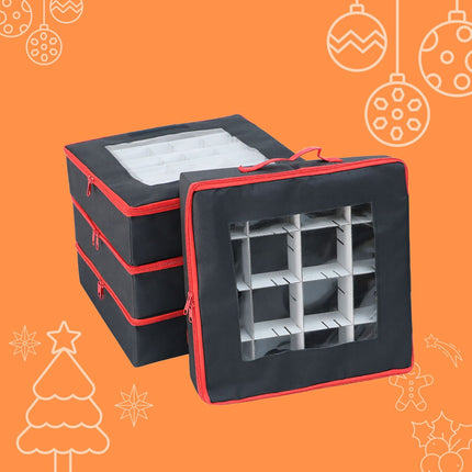 Christbaumkugel-Aufbewahrungsboxen, 4er-Pack, 64er-Kapazität