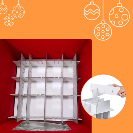 Weihnachtskugel-Aufbewahrungsboxen, 3er-Set mit Fächern