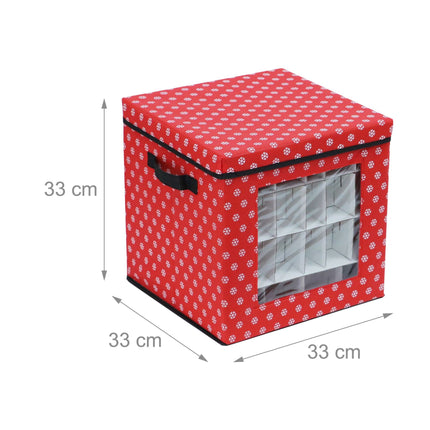 Weihnachtskugel-Aufbewahrungsboxen, 3er-Set mit Fächern