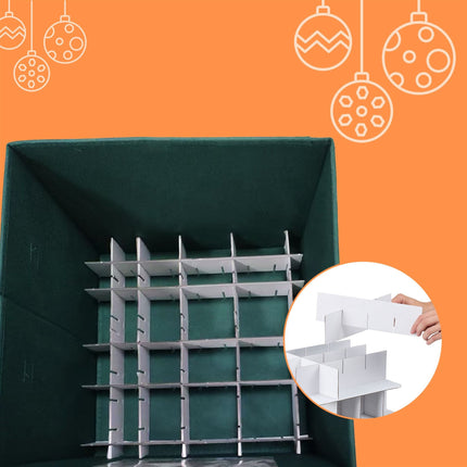 Weihnachtskugel-Aufbewahrungsboxen, 3er-Set mit Fächern