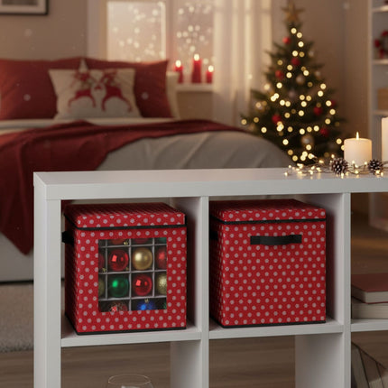 Weihnachtskugel-Aufbewahrungsboxen, 3er-Set mit Fächern