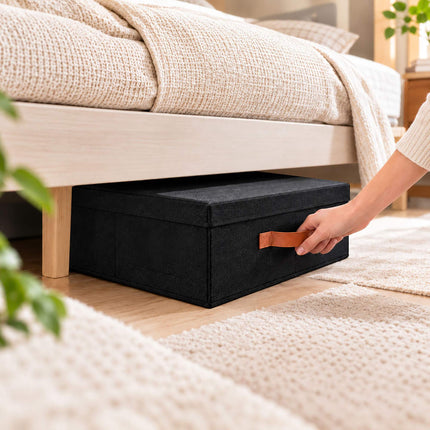 Christmas Bauble Storage Box for 96 Baubles with Handles, Black, Dividers
