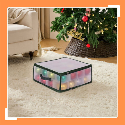 Christmas Bauble Storage Box with Adjustable Dividers
